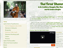 Tablet Screenshot of forestdhammatalks.org